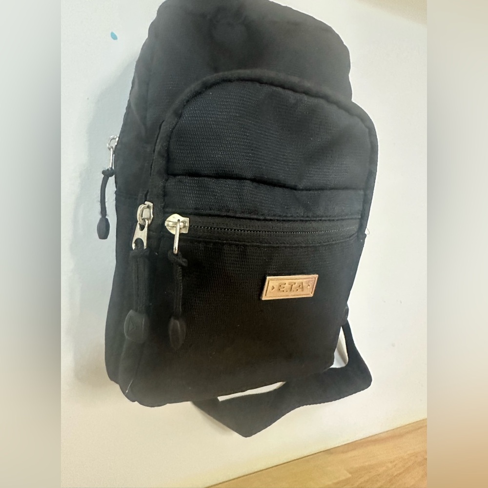 Black Small Sling Travel Pack Bag